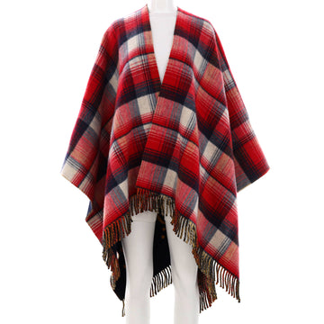 Gucci Women's Reversible Cape GG Wool and Tartan