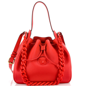 Versace La Medusa Bucket Hobo Leather Large