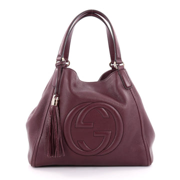 Gucci Soho Shoulder Bag Leather Medium Red 2181804