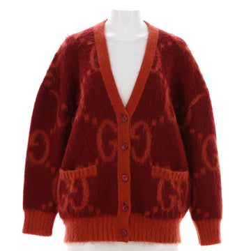 Gucci Reversible V-Neck Cardigan GG Mohair Blend