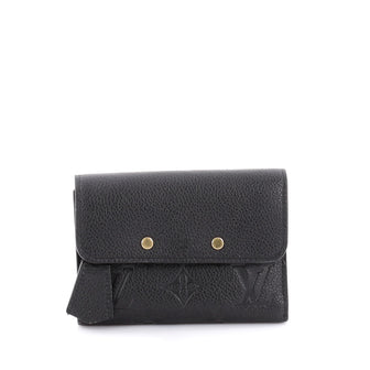 Louis Vuitton, Bags, Louis Vuitton Black Monogram Empreinte Pont Neuf Compact  Wallet