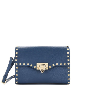 Valentino Garavani Rockstud Flip Lock Flap Bag Leather Medium