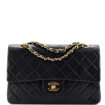 Chanel Vintage Classic Double Flap Bag Quilted Lambskin Medium