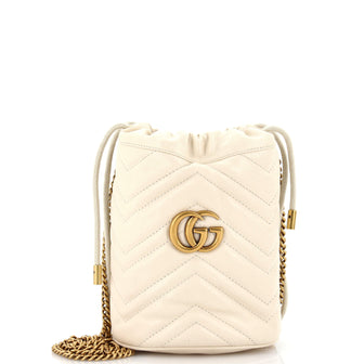 Gucci GG Marmont Bucket Bag Matelasse Leather Mini