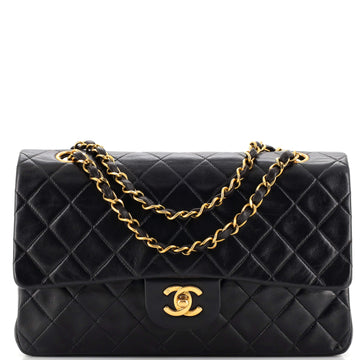 Chanel Vintage Classic Double Flap Bag Quilted Lambskin Medium