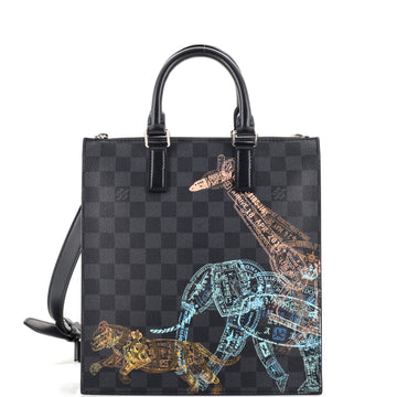 Louis Vuitton Sac Plat Cross Bag Limited Edition Wild Animals Damier Graphite