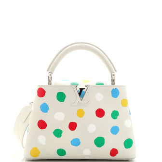 Louis Vuitton Capucines BB Handbag In White Taurillon Leather