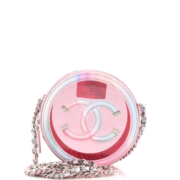 Chanel Filigree Round Clutch with Chain PVC with Lambskin Mini