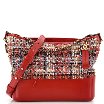 Chanel Gabrielle Hobo Quilted Tweed and Calfskin Medium
