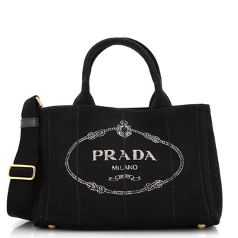 Prada Canapa Convertible Tote Canvas Mini