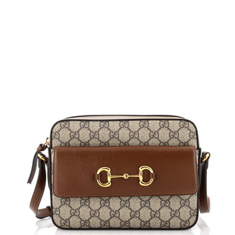 Gucci Horsebit 1955 Flap Pocket Camera Bag GG Coated Canvas Small