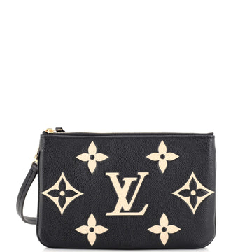 Louis Vuitton Double Zip Pochette Bicolor Monogram Empreinte Giant