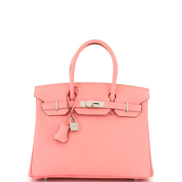 Hermes Birkin Handbag Pink Epsom with Palladium Hardware 30