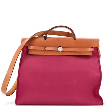 Hermes Herbag Zip Leather and Toile 39