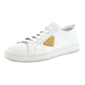 Prada Women's Triangle Logo Low-Top Sneakers Leather