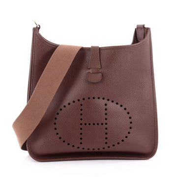 Hermes Evelyne Crossbody Gen I Ardennes GM Brown 2183002