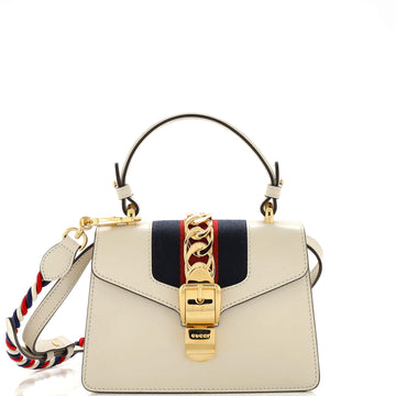 Gucci Sylvie Top Handle Bag Leather Mini
