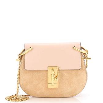 Chloe Drew Crossbody Bag Leather and Suede Mini