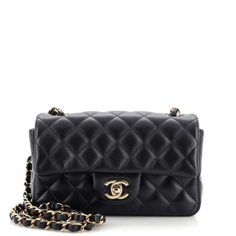 Chanel Classic Single Flap Bag Quilted Lambskin Mini