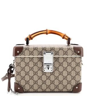 Gucci Bamboo Globe-Trotter Vanity Case GG Coated Canvas