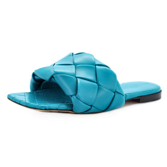 Bottega Veneta Women's Lido Flat Sandals Maxi Intrecciato Leather