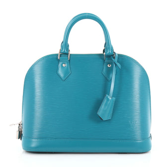 Louis Vuitton Alma Handbag Epi Leather PM Blue 2183401