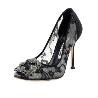 Manolo Blahnik Women's Hangisi Pumps Lace 105