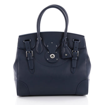 Ralph Lauren Collection Soft Ricky Handbag Leather 33 Blue 2183702