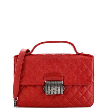 Chanel CC University Flap Bag Quilted Goatskin Small
