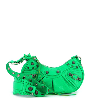 Balenciaga Le Cagole Giant Studs Shoulder Bag Leather XS