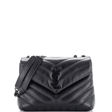 Saint Laurent Loulou Shoulder Bag Matelasse Chevron Leather Small