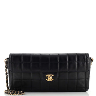 Chanel Chocolate Bar Flap Bag Quilted Lambskin East West