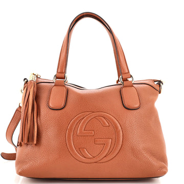 Gucci Soho Convertible Soft Top Handle Bag Leather