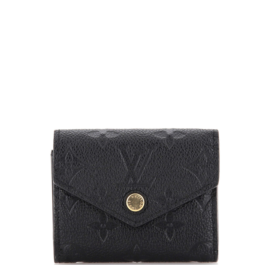Louis Vuitton Black Monogram Empreinte Leather Zoe Wallet