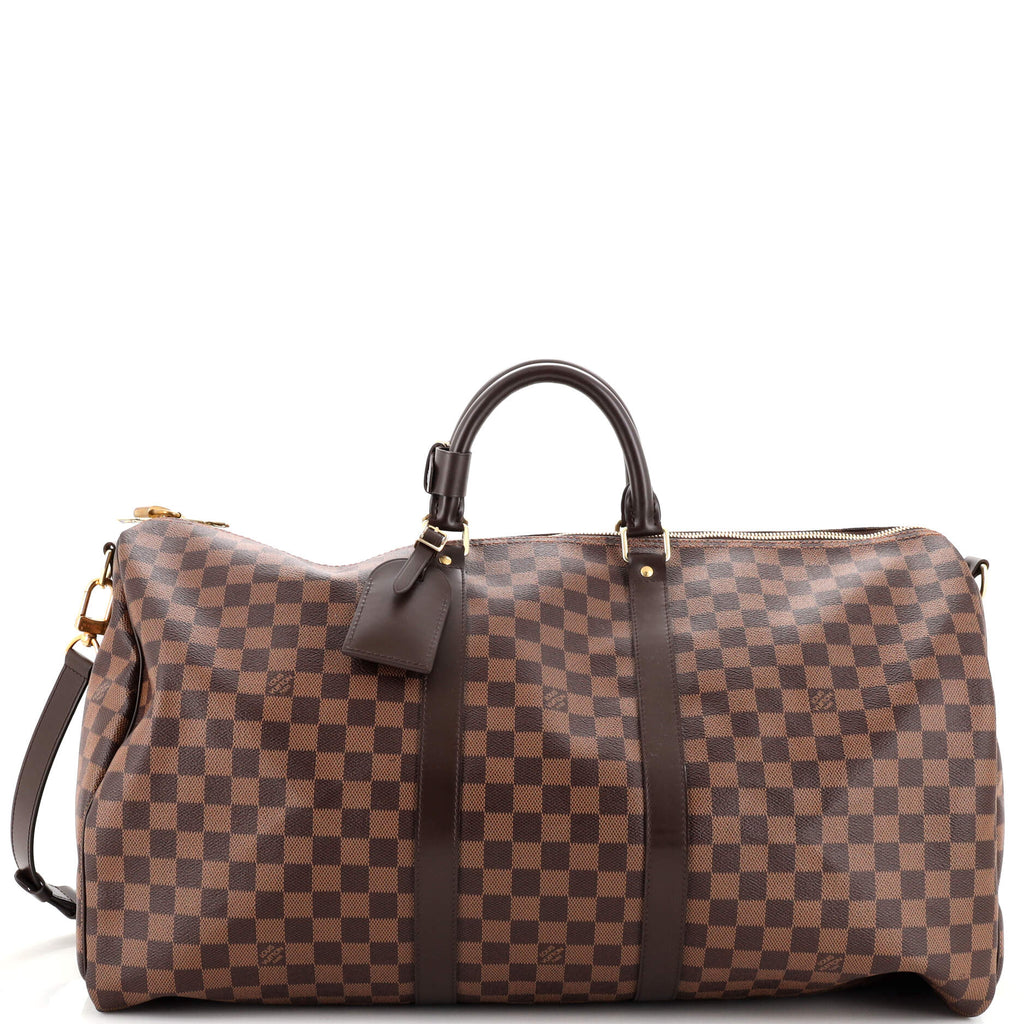 Louis Vuitton Keepall Bandouliere Bag Damier 55 White 218235125