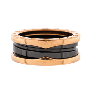Bvlgari B.Zero1 Roma Two Band Ring 18K Rose Gold and Ceramic