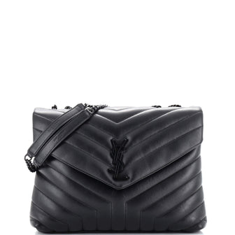 Saint Laurent Loulou Shoulder Bag Matelasse Chevron Leather Medium