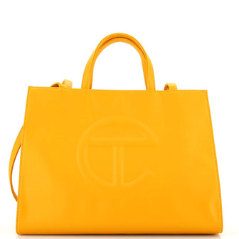 Telfar Shopping Tote Faux Leather Medium Yellow 2185361