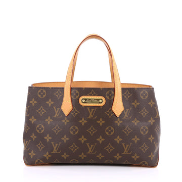 Louis Vuitton Wilshire Handbag Monogram Canvas PM Brown
