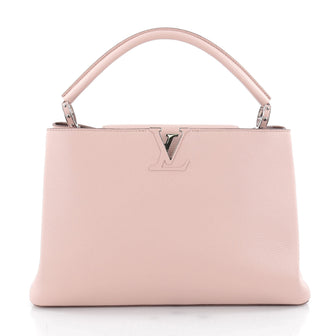 Louis Vuitton Capucines Handbag Leather MM Pink