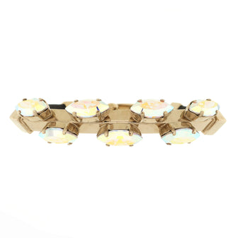 Gucci Interlocking GG Charm Bracelet Leather with Metal and Crystals