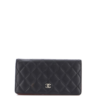 Chanel L-Yen Wallet Quilted Caviar