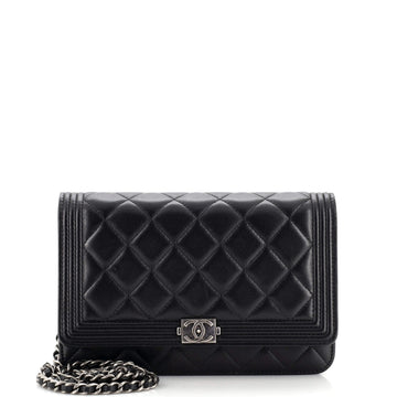 Chanel Boy Wallet on Chain Quilted Lambskin