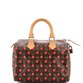 Louis Vuitton Speedy Handbag Limited Edition Monogram Cerises 25