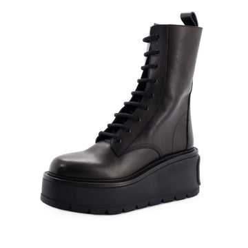 Valentino Garavani Women's VLogo Uniqueform Platform Boots Leather