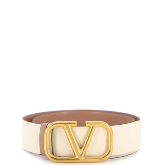 Valentino Garavani VLogo Reversible Belt Leather Wide