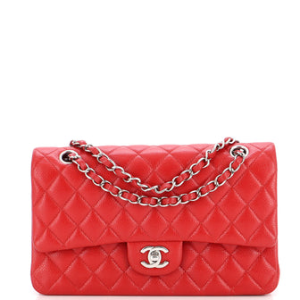 Chanel Classic Double Flap Bag Quilted Caviar Medium