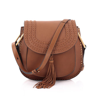 Chloe Hudson Handbag Whipstitch Leather Medium Brown 2186602