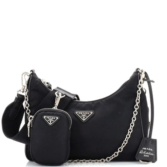 Prada Re-Edition 2005 Shoulder Bag Tessuto Small Black 2041661