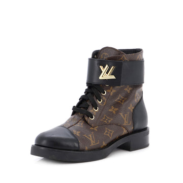 Louis Vuitton Women's Wonderland Flat Ranger Boots Monogram Canvas and Leather